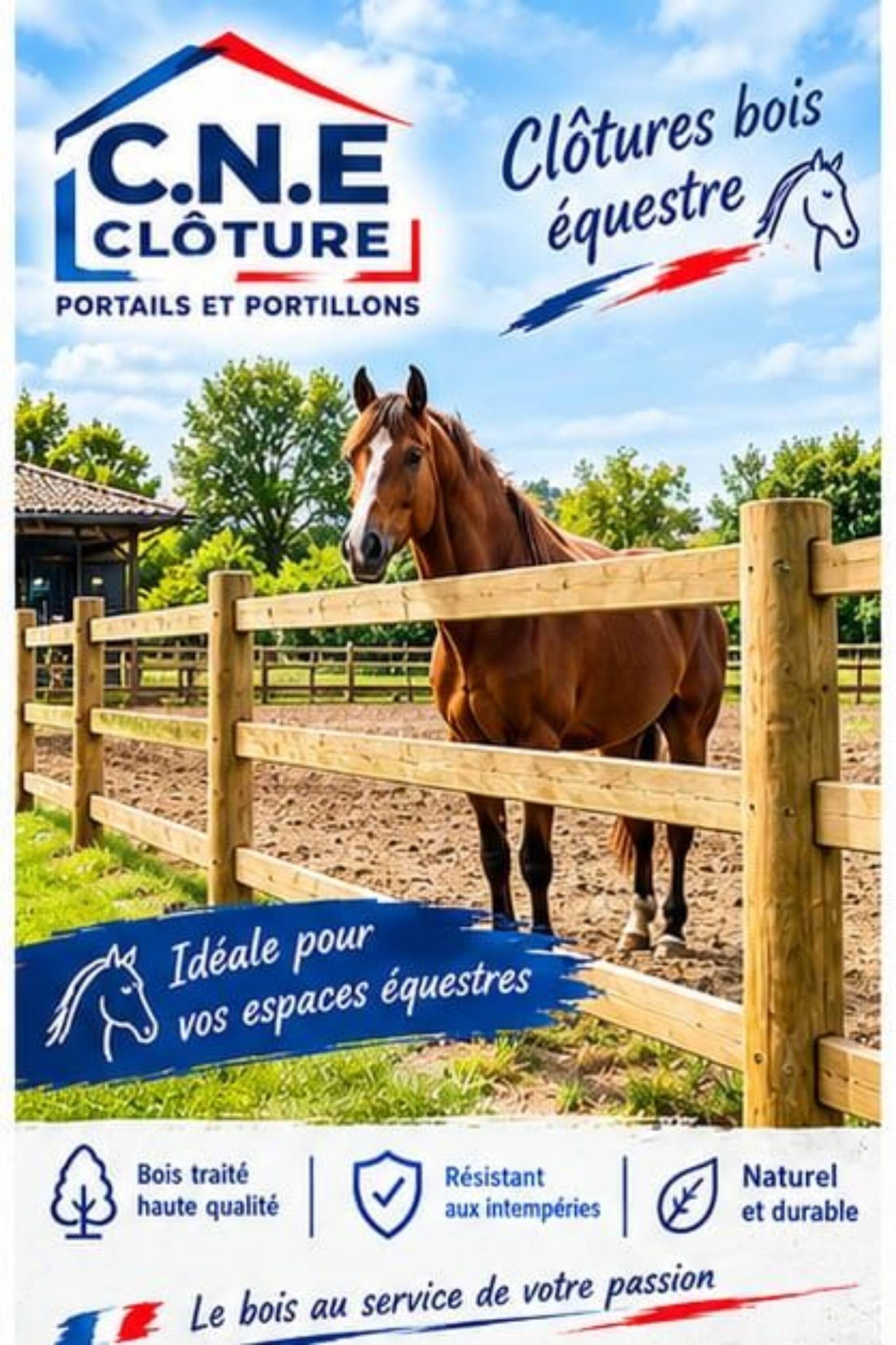 Vente de clôtures équestres à Mondeville