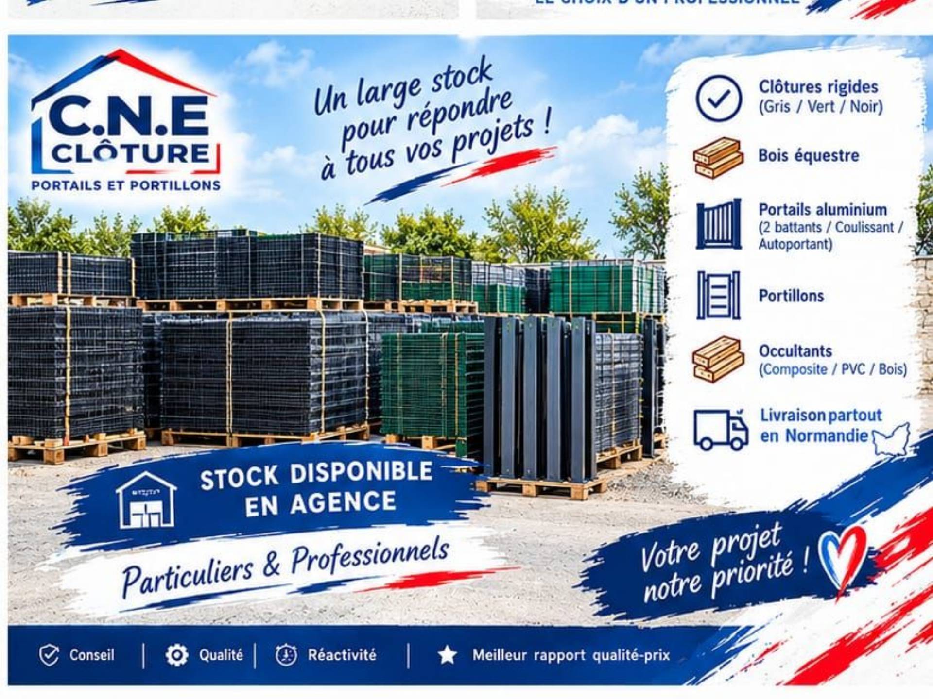 Vente de panneaux rigides en stock à Mondeville